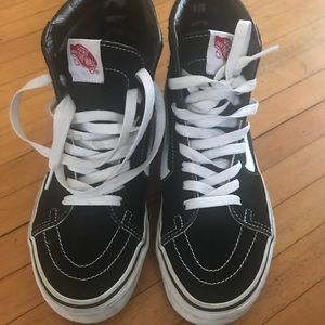 Black and white Vans